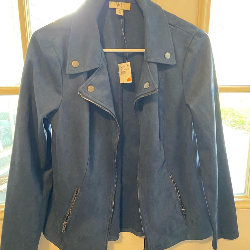 Blue style and co suede jacket